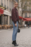 GIA STUDED FRONT TIE BLOUSE