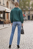 GIA STUDED FRONT TIE BLOUSE