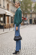 GIA STUDED FRONT TIE BLOUSE
