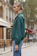 GIA STUDED FRONT TIE BLOUSE