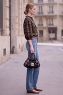 SOPHIE TEXTURED PLEAT DETAIL 3/4 SLEEVE BLOUSE