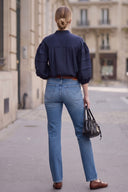 SOPHIE TEXTURED PLEAT DETAIL 3/4 SLEEVE BLOUSE