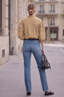 SOPHIE TEXTURED PLEAT DETAIL 3/4 SLEEVE BLOUSE