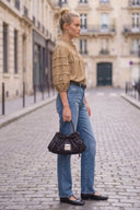 SOPHIE TEXTURED PLEAT DETAIL 3/4 SLEEVE BLOUSE