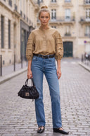 SOPHIE TEXTURED PLEAT DETAIL 3/4 SLEEVE BLOUSE