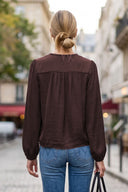 LANA BRAIDED GOLD BEAD BLOUSE