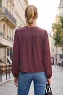 LANA BRAIDED GOLD BEAD BLOUSE