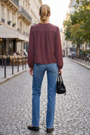 LANA BRAIDED GOLD BEAD BLOUSE