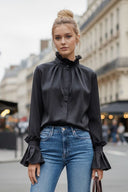 DEMI RUFFLE SLEEVE BLOUSE