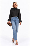 DEMI RUFFLE SLEEVE BLOUSE