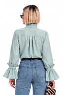 DEMI RUFFLE SLEEVE BLOUSE