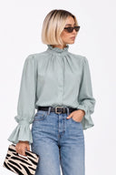 DEMI RUFFLE SLEEVE BLOUSE