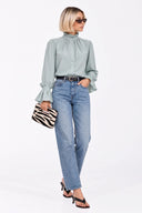 DEMI RUFFLE SLEEVE BLOUSE