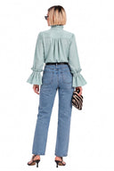 DEMI RUFFLE SLEEVE BLOUSE