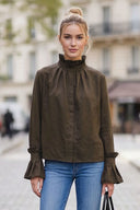 DEMI RUFFLE SLEEVE BLOUSE