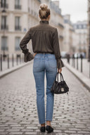 DEMI RUFFLE SLEEVE BLOUSE