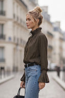 DEMI RUFFLE SLEEVE BLOUSE