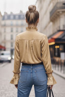 DEMI RUFFLE SLEEVE BLOUSE