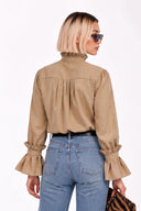 DEMI RUFFLE SLEEVE BLOUSE