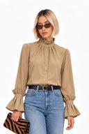 DEMI RUFFLE SLEEVE BLOUSE
