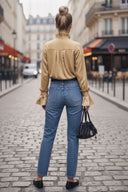 DEMI RUFFLE SLEEVE BLOUSE