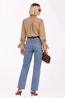 DEMI RUFFLE SLEEVE BLOUSE