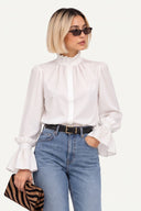 DEMI RUFFLE SLEEVE BLOUSE