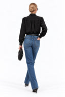LIVIA DETACHABLE TASSEL SCARF BLOUSE