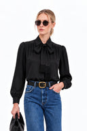 LIVIA DETACHABLE TASSEL SCARF BLOUSE