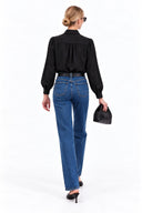 LIVIA DETACHABLE TASSEL SCARF BLOUSE