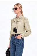 LIVIA DETACHABLE TASSEL SCARF BLOUSE
