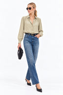 LIVIA DETACHABLE TASSEL SCARF BLOUSE