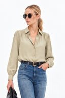 LIVIA DETACHABLE TASSEL SCARF BLOUSE