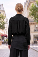 LIVIA DETACHABLE TASSEL SCARF BLOUSE