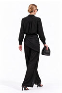 LIVIA DETACHABLE TASSEL SCARF BLOUSE