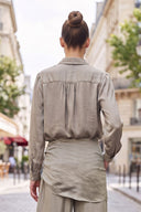 LIVIA DETACHABLE TASSEL SCARF BLOUSE