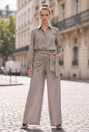 LIVIA DETACHABLE TASSEL SCARF BLOUSE