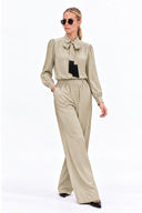 LIVIA DETACHABLE TASSEL SCARF BLOUSE