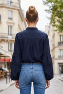 MIA BUBBLE SLEEVE BLOUSE