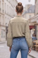 MIA BUBBLE SLEEVE BLOUSE