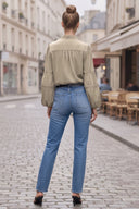 MIA BUBBLE SLEEVE BLOUSE