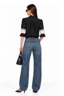 JENNY LACE INSERT BLOUSE