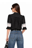 JENNY LACE INSERT BLOUSE