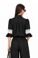 JENNY LACE INSERT BLOUSE