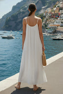 POM-POM MAXI SLEEVELESS DRESS