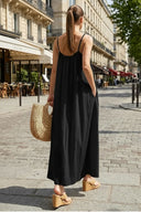 POM-POM MAXI SLEEVELESS DRESS