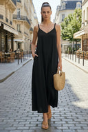 POM-POM MAXI SLEEVELESS DRESS