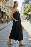 POM-POM MAXI SLEEVELESS DRESS