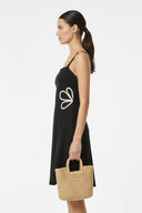 WAIST APPLIQUE DRESS