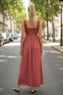 BELLA ROSA SMOCKED MAXI DRESS